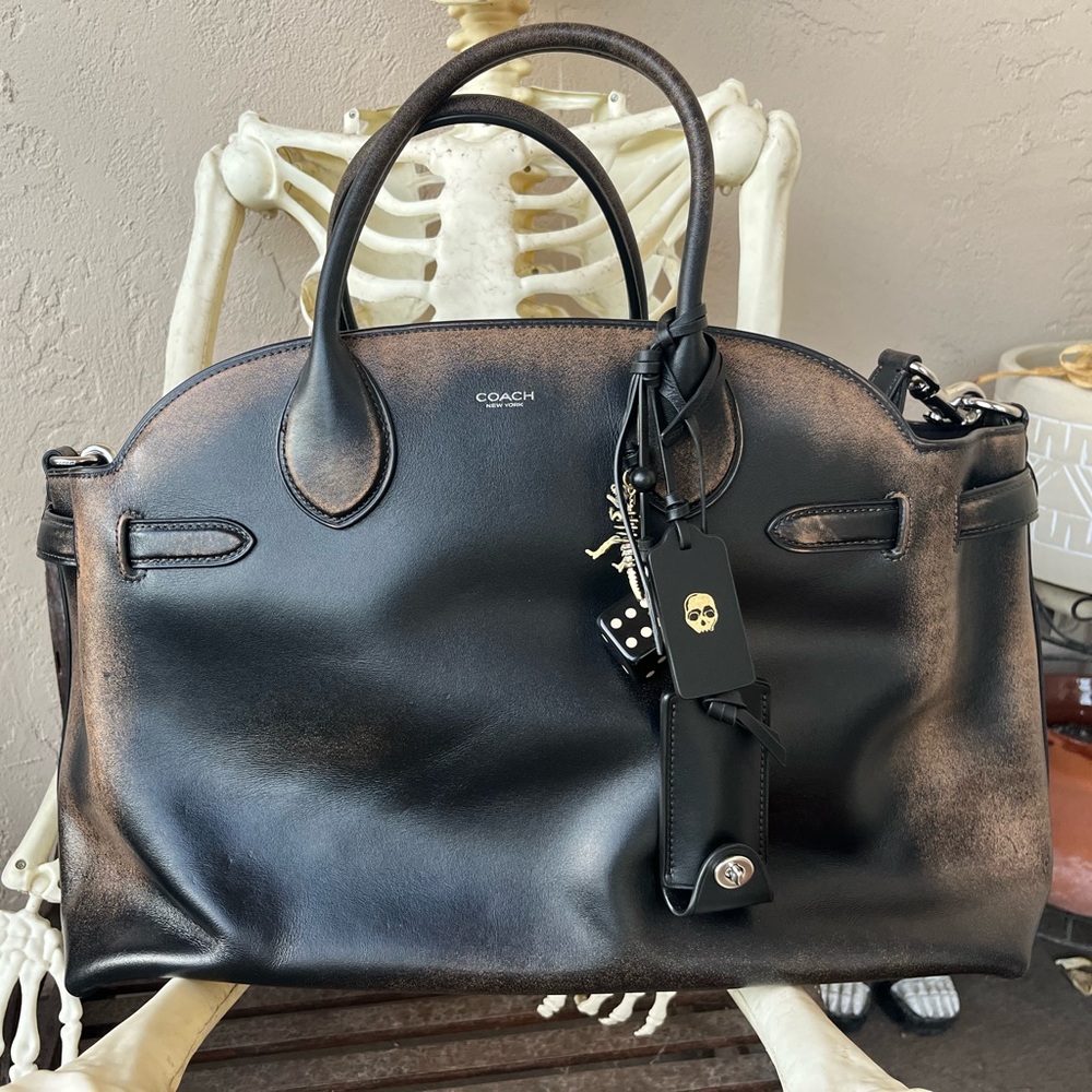 Coach Soft Empire Carryall Bag 40 In Loved Leather - Picture 4 of 11
